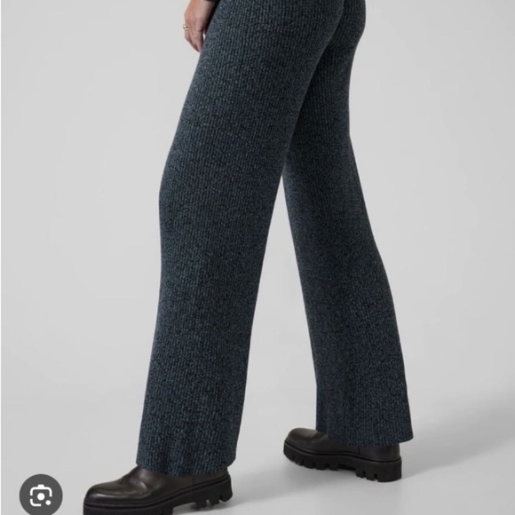 Athleta NWT Reverie Sweater Pant Blue Black M Loungewear Comfy Packable Comfort - Picture 4 of 15